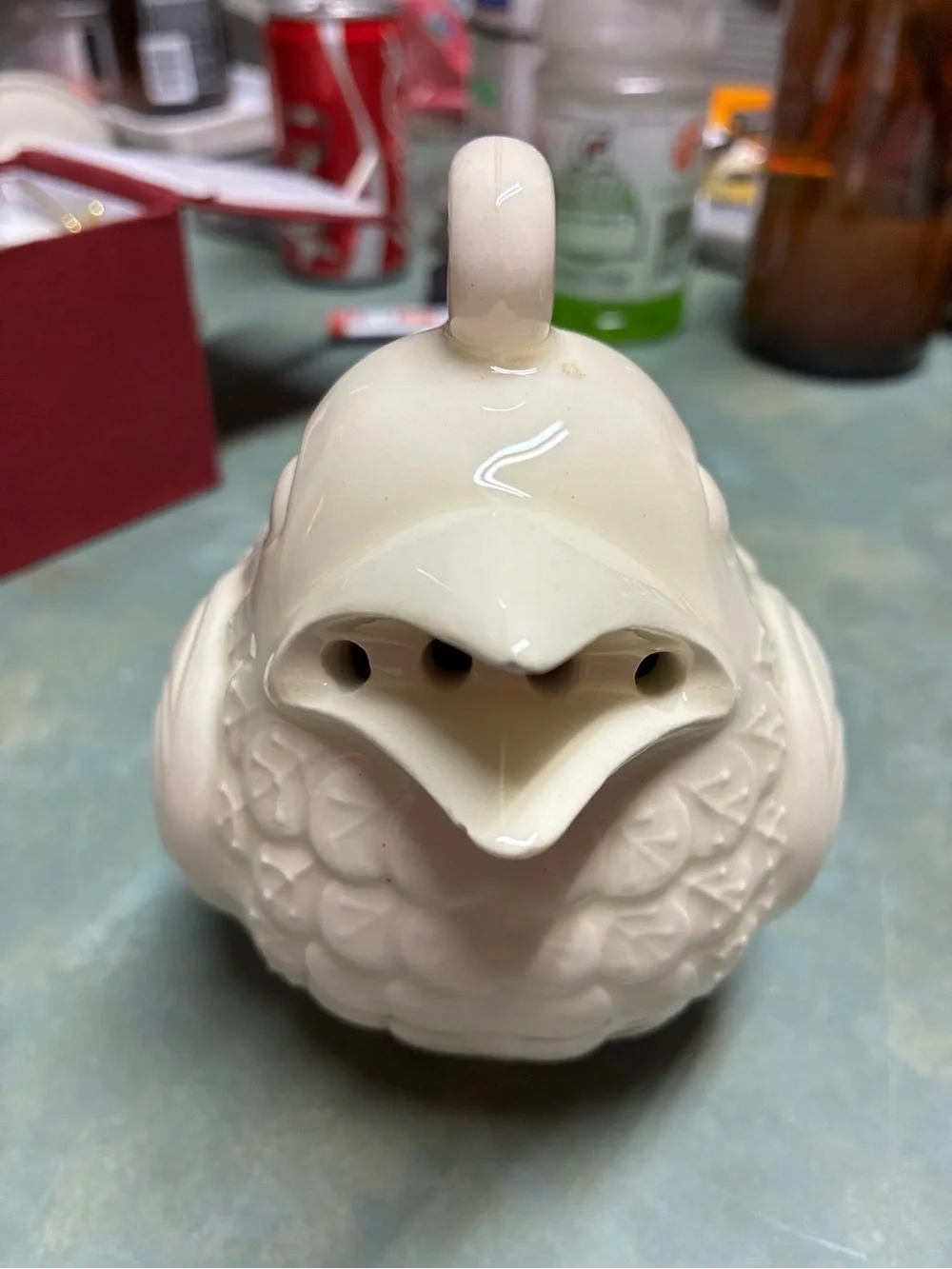 Cream Ceramic quail Bird Unbranded